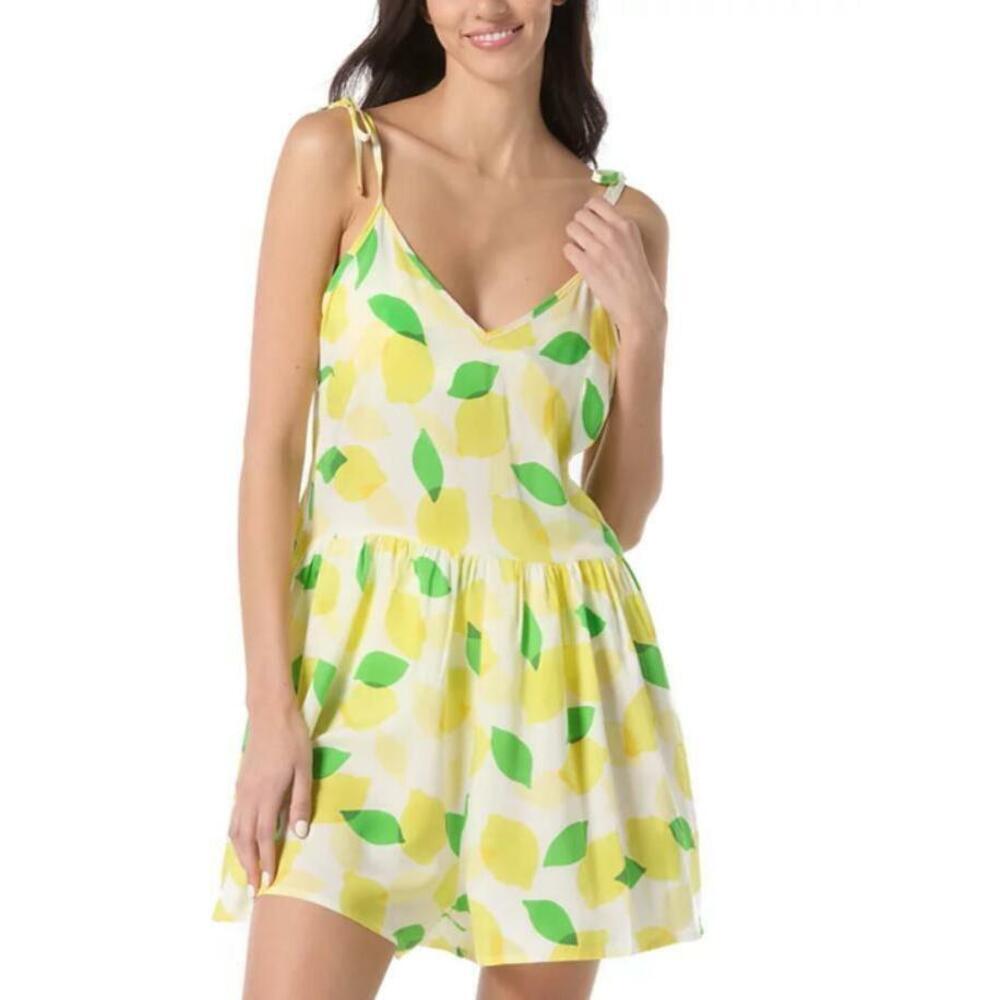 Kate Spade Women's Tie-Shoulder Multicolor Romper Cover-Up S